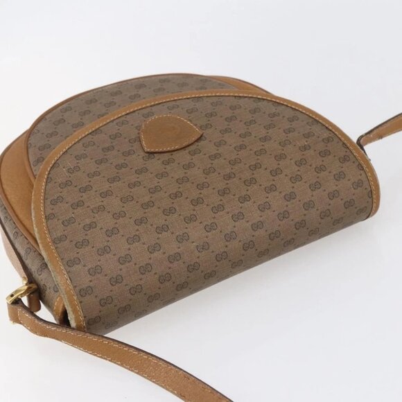 GUCCI Micro GG Supreme Shoulder Bag PVC Beige Gold - Picture 6 of 15